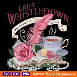 retro lady whistledown spilling the tea png