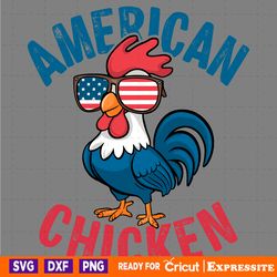 funny american chicken patriotic rooster svg