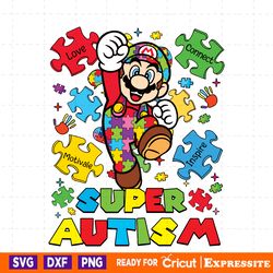 super autism awareness puzzle pieces mario png