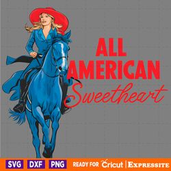 patriotic cowgirl all american sweetheart png