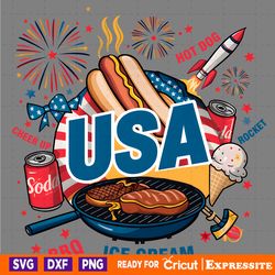 vintage usa happy 4th of july doodles png