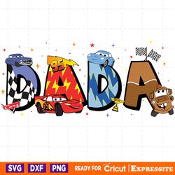 retro dada disney pixar cars png digital download files