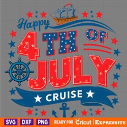 retro happy 4th of july cruise png digital download files