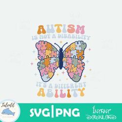 its not a disability its a different ability butterfly svg