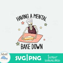 funny having a mental bake down skeleton png