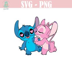 qualityperfectionus digital download - lilo & stitch stitch and angel - png, svg file for cricut, htv, instant download