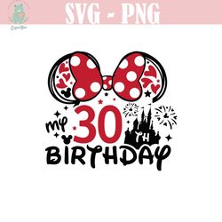 mouse my 30th birthday svg for cricut, birthday girl prints for t-shirt, mouse ears svg, my birthday svg, birthday lady