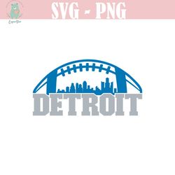 detroit football city skyline for cutting - svg, ai, png, cricut and silhouette studio