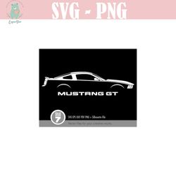 ford mustang gt svg - svg cutting file eps dxf pdf png silhouette file
