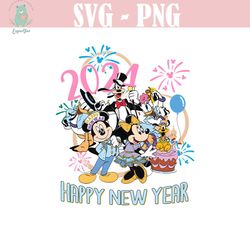 happy new year 2024 png, mouse and friends new year png, new year balloon png, new year party png, new year holiday png,