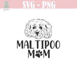 maltipoo mom - cricut - silhouette - svg vector image - cutting file - instant download image files - svg - png - jpg