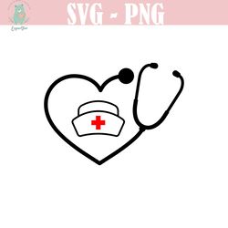heart stethoscope svg, nurse hat svg, nurse life svg. vector cut file cricut, silhouette, pdf png dxf, decal, sticker, s