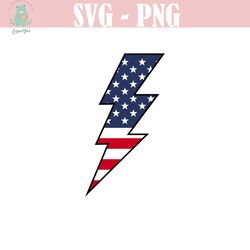 american flag lightning bolt svg, usa flag thunder svg, 4th of july svg, independence day. cut file cricut, png pdf