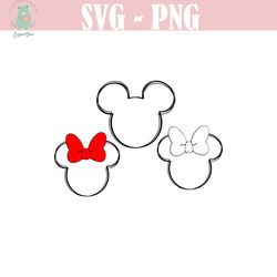 mickey mouse and minnie mouse head, mickey head scribble, minnie scribble svg, png, eps and png files included, instant