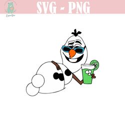 relaxing olaf svg, easy cut file for cricut, layered by colour