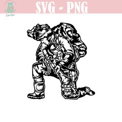 kneeling soldier svg | praying svg | army marines war hero gun uniform salute | cutting file cuttable clipart vector dig