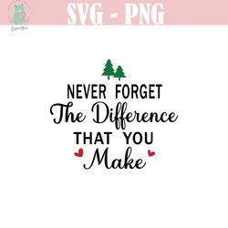 coworker christmas gift svg, never forget the difference you make svg, thank you ornament, retirement gift