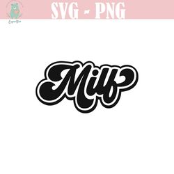 milf svg t-shirt cut file vintage retro upgraded to milf download hot mom seventies design clipart cricut silhouette