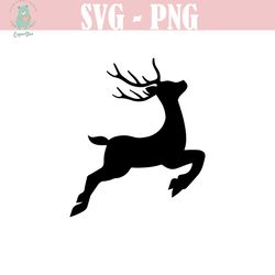 reindeer svg, flying reindeer svg, reindeer silhouette, deer svg, reindeer png, reindeer cricut silhouette svg cut file,
