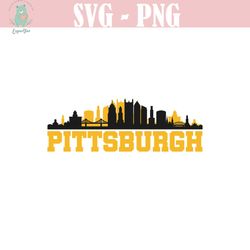 pittsburgh football city skyline silhouette svg, instant download for cricut and silhouette, bundle from 2 svg, dxf, png