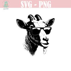 goat with sunglasses , goat svg , summer t-shirt designs