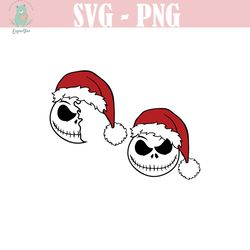 jack face christmas hat svg png, layered jack skellington face svg, the nightmare before christmas svg files for cricut,