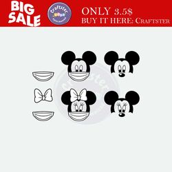 2023, covid face mask, mickey minnie head, svg and png formats, cut, cricut, silhouette, instant download