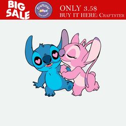 qualityperfectionus digital download - lilo & stitch stitch and angel - png, svg file for cricut, htv, instant download