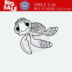 finding nemo svg clip art files, squirt turtle, minnie, mouse, head, icon, ears, digital, download, tshirt, cut file, sv