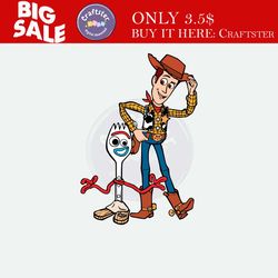 qualityperfectionus digital download - toy story woody and forky - png, svg file for cricut, htv, instant download
