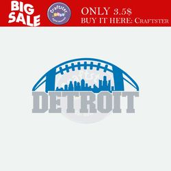 detroit football city skyline for cutting - svg, ai, png, cricut and silhouette studio