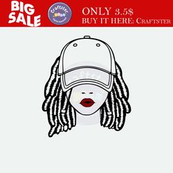 locs hair girl, svg, png files for cricut sublimation