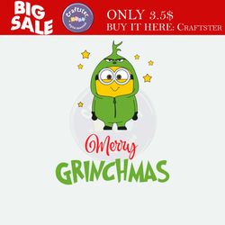 grinch minion christmas svg, eps, png,jpg,svg,dxf, funny character for shirt, mug craft layered by color, cricut cut fil