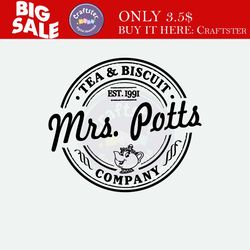 mrs. potts tea biscuit company svg beauty and beast shirt silhouette cricut mrs. pots cut file professions svg png insta