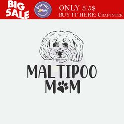 maltipoo mom - cricut - silhouette - svg vector image - cutting file - instant download image files - svg - png - jpg