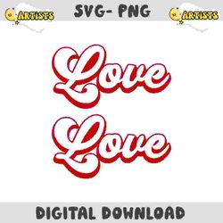 retro love svg, love svg, love cut file, groovy love svg, love png, love cut file, love dxf , love eps, love png