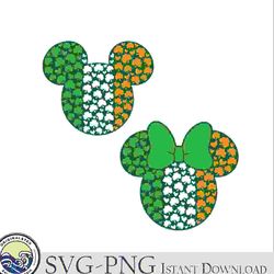 mickey minnie mouse head clovers svg