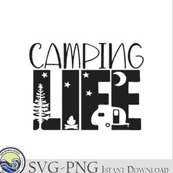 retro camper camping life svg