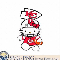 hello kitty kansas city chiefs football svg