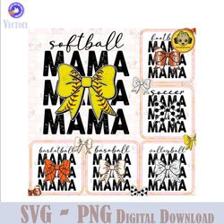 sport softball/ baseball/ basketball mama with bow png, happy mothers day png, sport mom design png, digital download