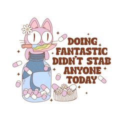 funny cat mental health quote png