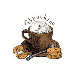 cappuccino cat coffee sublimation