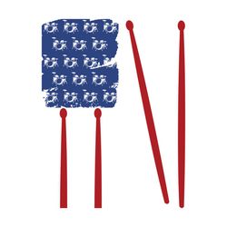 american flag drumsticks usa vintage