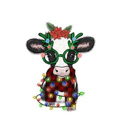 baby cow christmas png