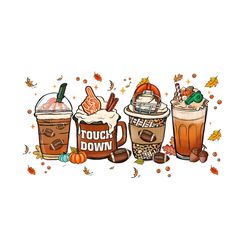 football fall coffee 16oz glass can wrap