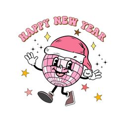 happy new year retro disco ball png