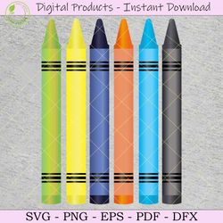 wax crayon set cartoon vector files