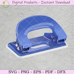 school isometric hole puncher vector