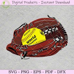 softball and baseball gloves vector icon