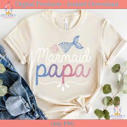 mermaid papa svg tshirt